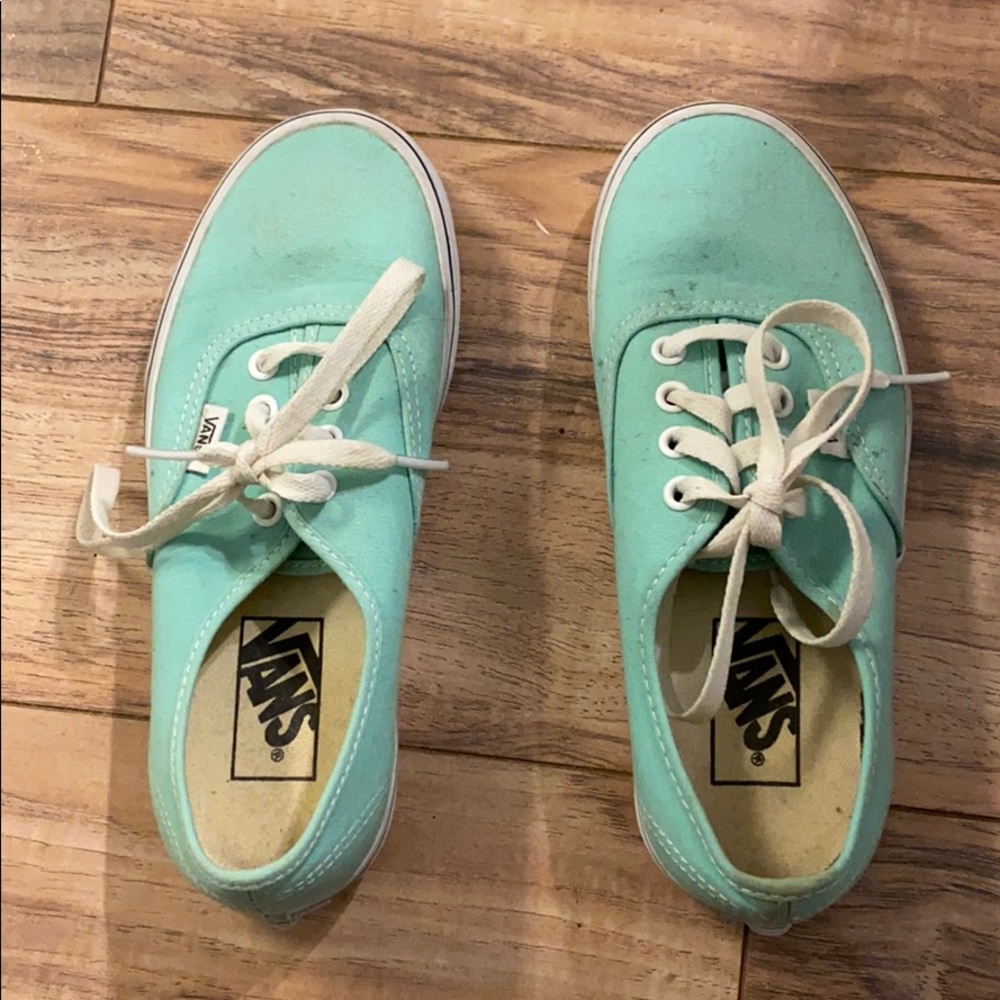 Classic vans in teal. Good condition.